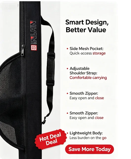 New Portable Fishing Rod Bag With Shoulder Strap Folding Fishing Pole Reel Bag 118/128cm Fishing Pole Case Fishing Organizer image 3