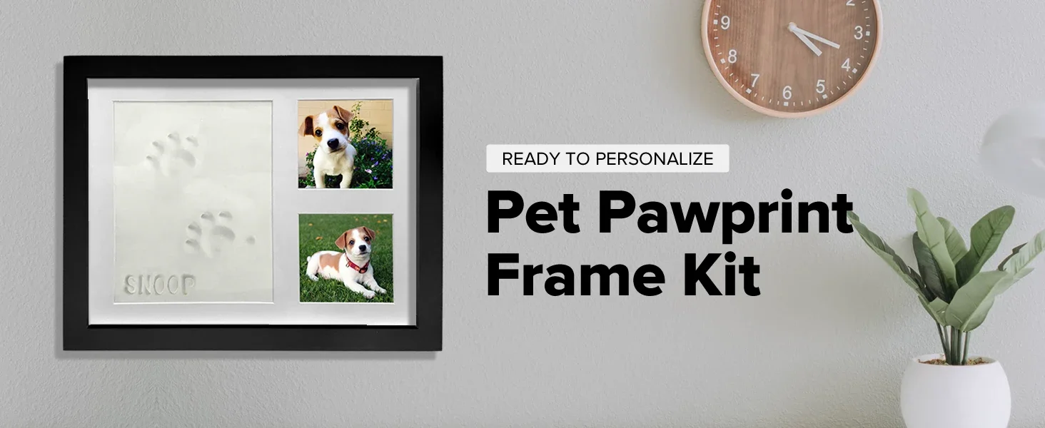 pet pawprint frame kit with dog puppy paw