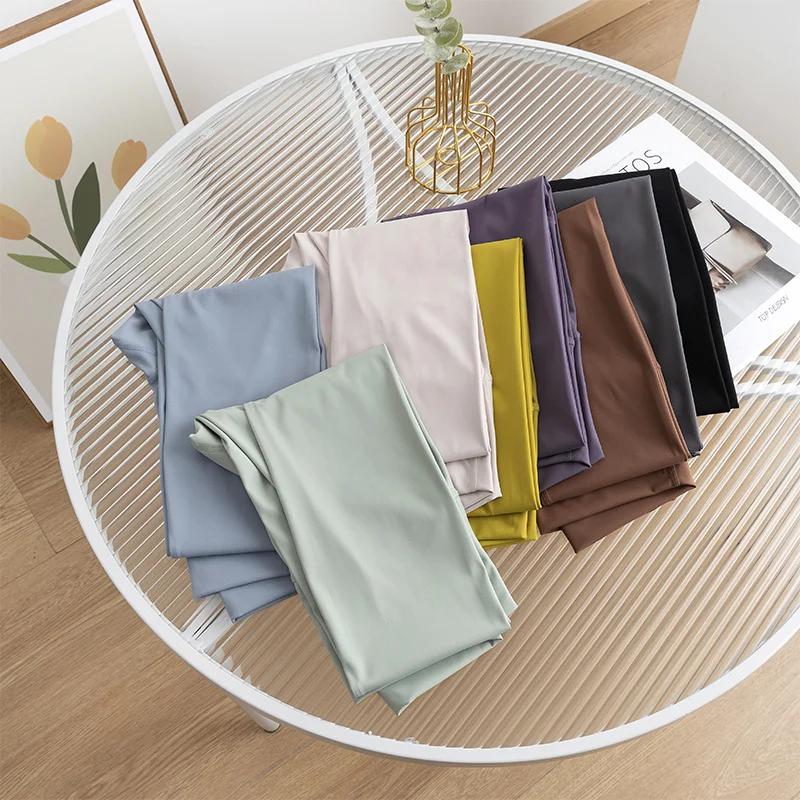 

Hot Sale Fitness Female Full Length Leggings Running Pants Comfortable And Formfitting Solid Color High Waist Yoga Pants