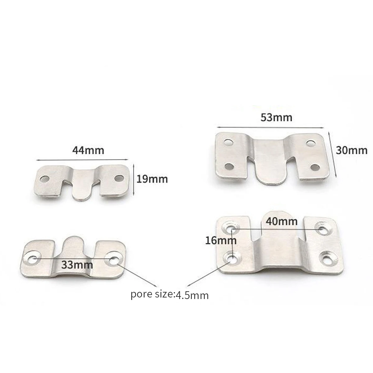 10PCS Stainless Steel Hook Buckles Hanger Hanging Connecting Photo Interlock Hanging Buckle Hook Furniture Hardware