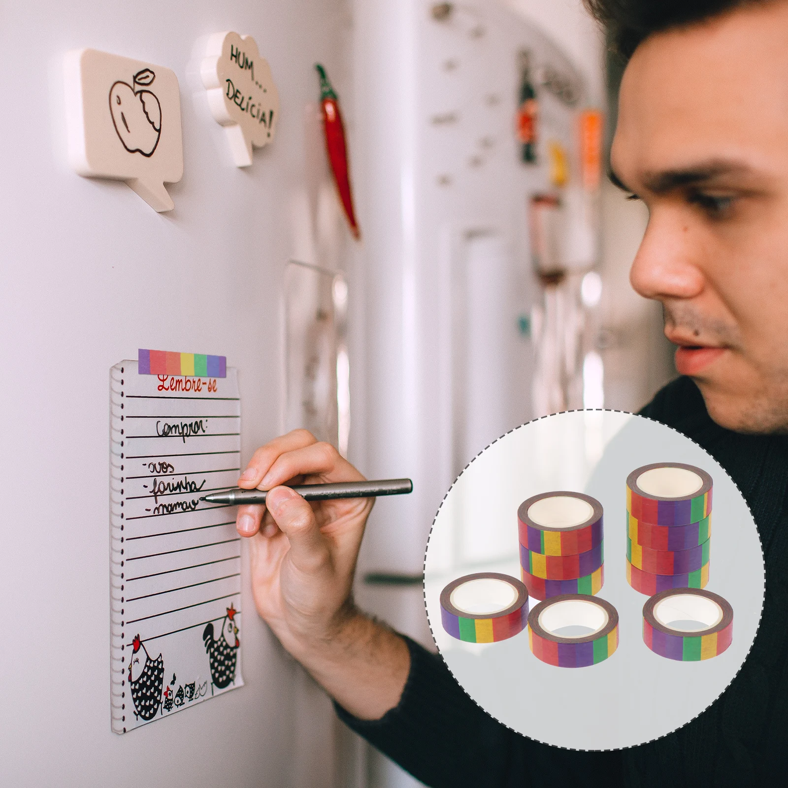 

10 Rolls Tape Photo Album Paper Stickers Journaling Scrap Book Supplies DIY Decorative Craft Crafting