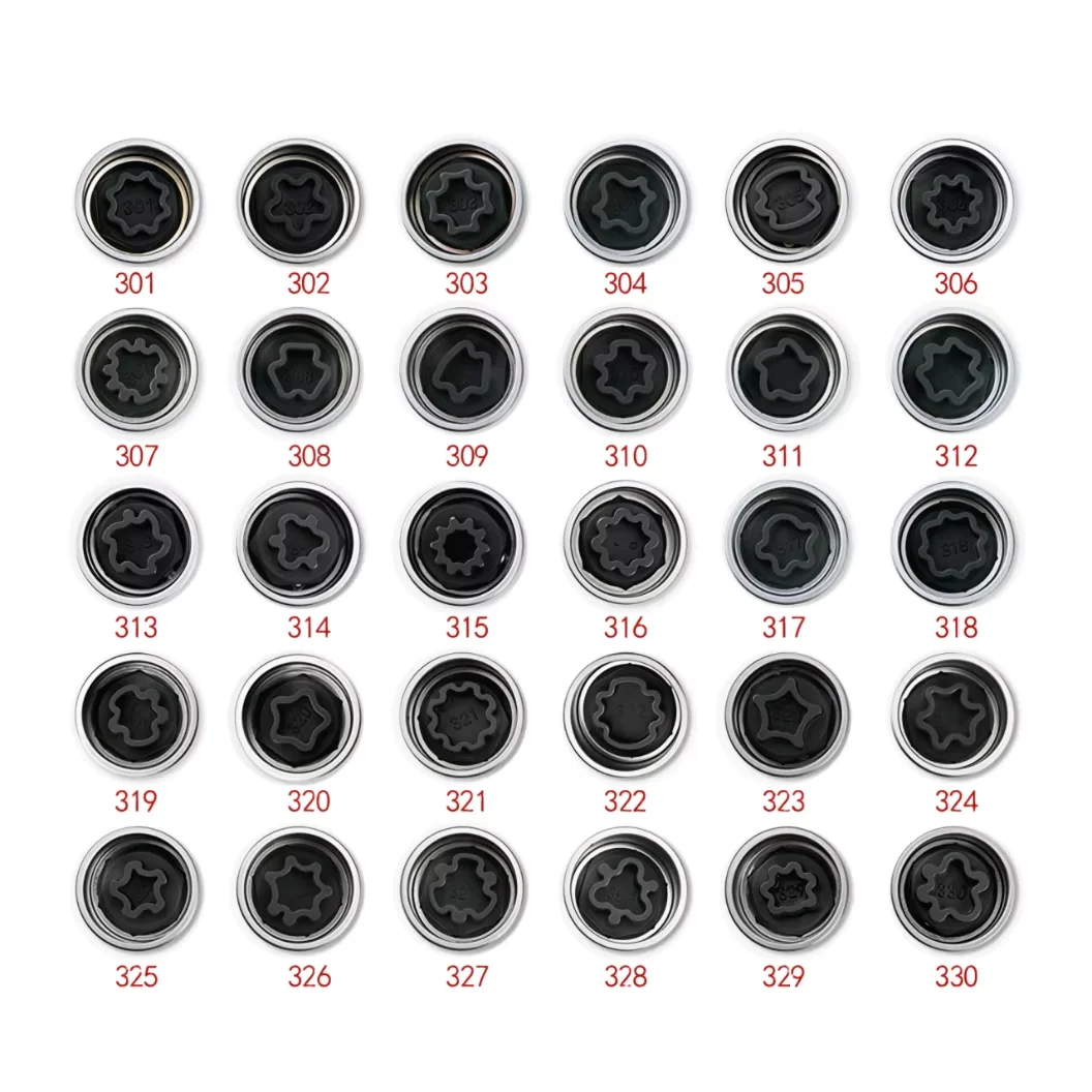 

Anti-Theft Wheel Bolt Removal Tool Set 301-330 (30 Patterns) for Mercedes-Benz Models | for Mercedes-Benz Locking Lug Key Kit