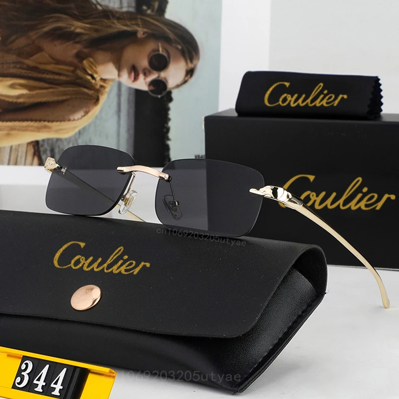 Leopard Head Metal Business Sunglasse Luxury Brand Casual Shopping Unisex Sunglasses Women\'s Fashion Retros Sun Shades
