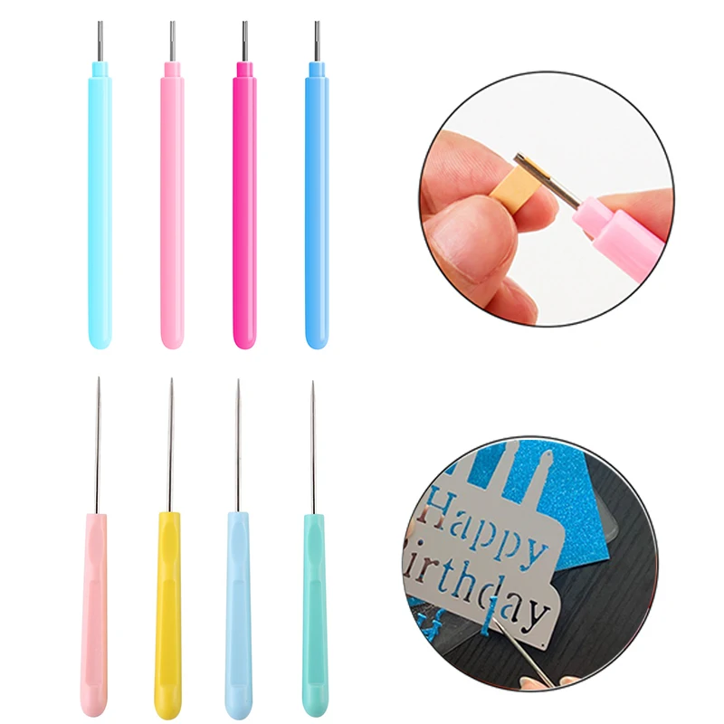 4pcs/set Paper Quilling Tools Rolling Curling Quilling Needle Pen Or Paper Piercing Tools for DIY Scrapbooking Hand Craft Tools
