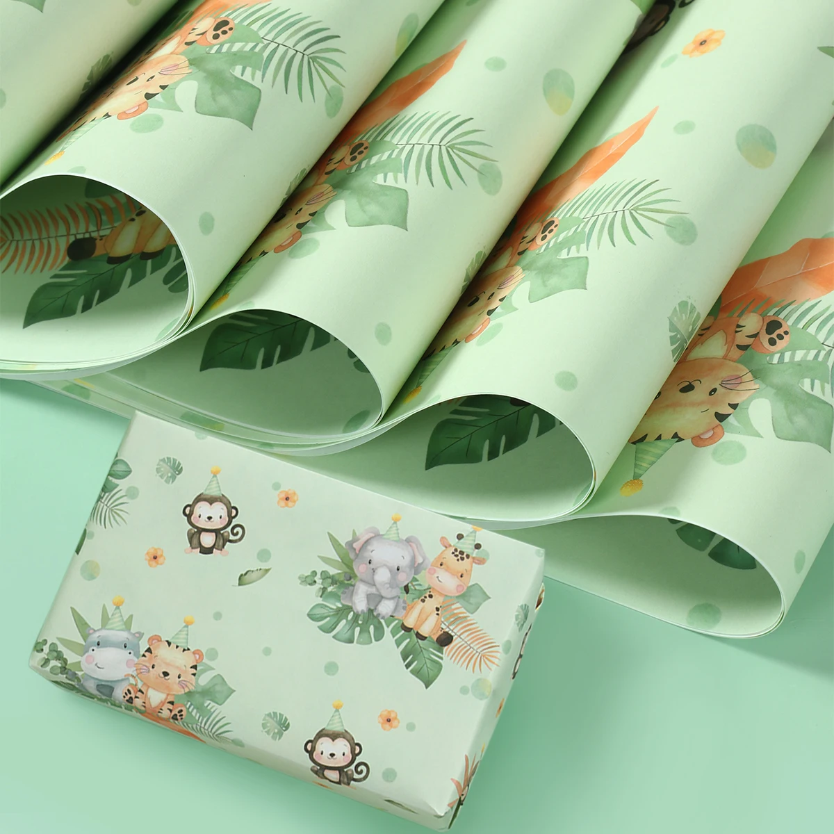 Syrenka DIY papier do pakowania prezentów syrena dekoracje na przyjęcie urodzinowe dzieci zwierzę z dżungli przyjęcie Baby Shower dekoracja