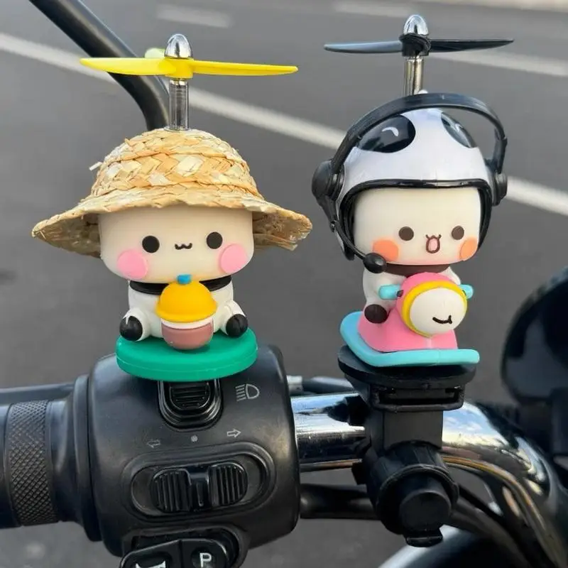 

Милый мотоцикл Bubu и Yi Er, электрический велосипед, декоративные аксессуары, милые мультяшные куклы, автомобильные украшения, декоративные игрушки