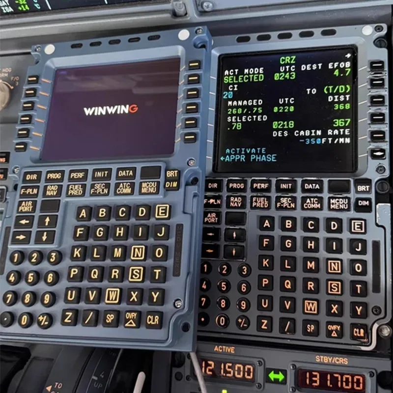 WINCTRL Flight Simulator MCDU Toliss Fenix Flight Control Display Civil Aviation Control Panel A320 For X-Plane MSFS