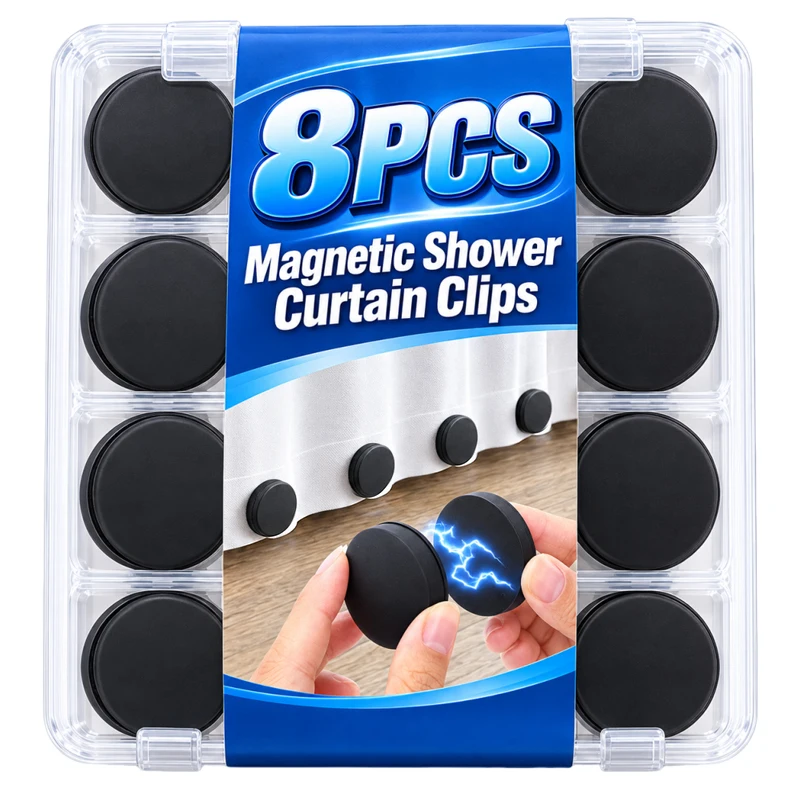 Magnetic Shower Curtain Weights Waterproof Heavy Duty Magnets Button Curtain Fastener Clips For Tablecloth Bathroom Accessories