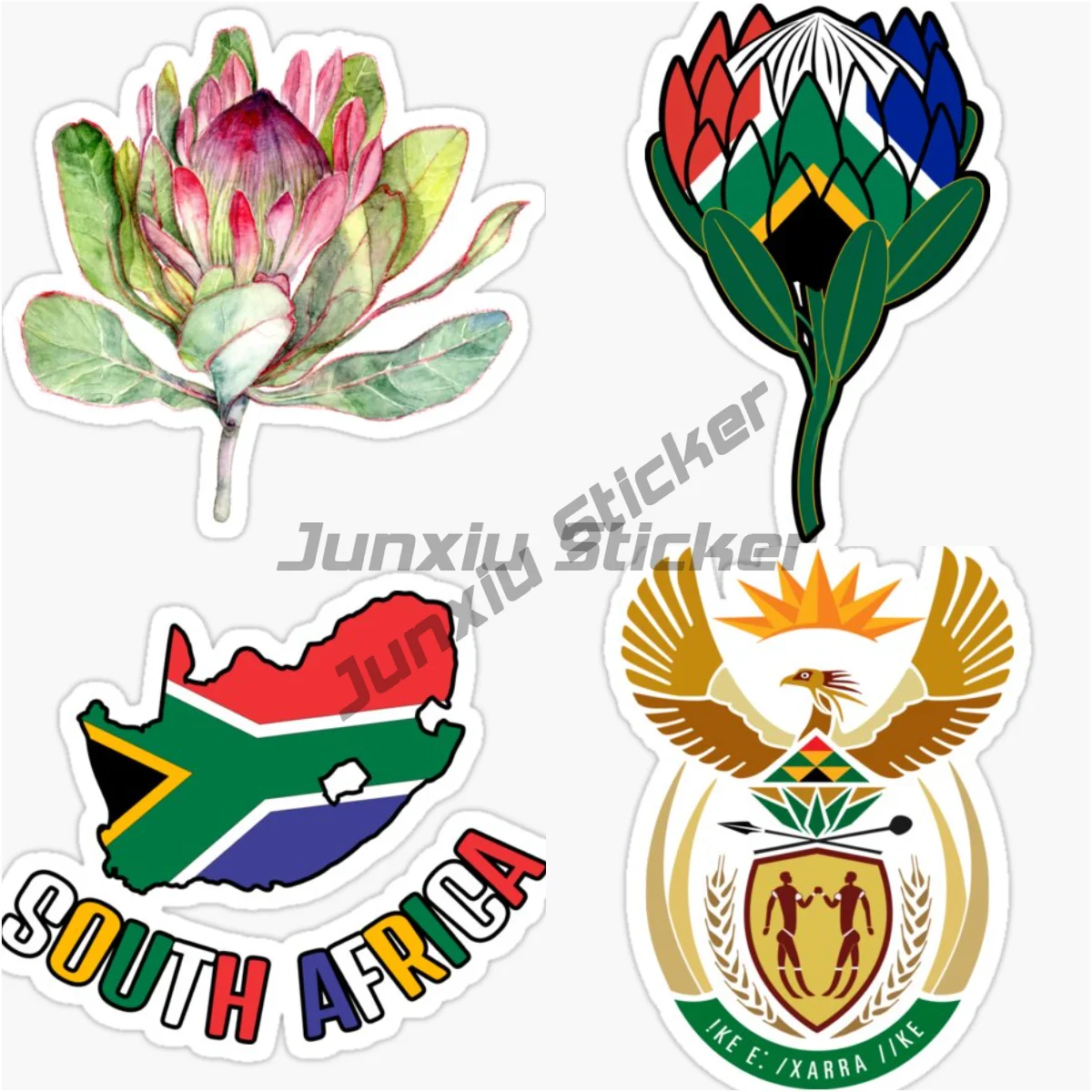 SOUTH AFRICA Flag Protea Protea Cynaroides Flower National Flower Flag Scenic Tourism Car Sticker Motorcycle Self-adhesive Decal