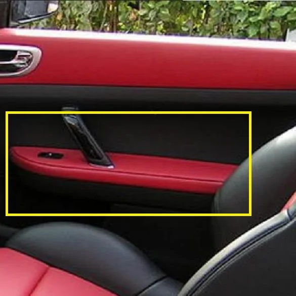 Microfiber Front  Door Panels Armrest Leather Cover Protective Trim For Peugeot 307cc 2004 2005 2006 2007  car  interior