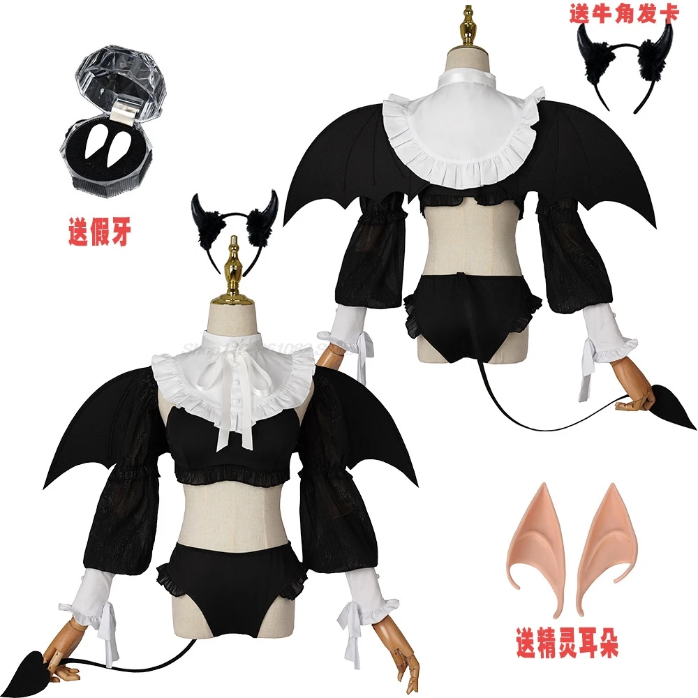 Anime Cosplay Halloween Cosplay pour femme, GelRizu Kyun, Kitagawa Marin fur s Up, Bikini Kuroe, Shizuku Wig, Mima Succubus, Gelset