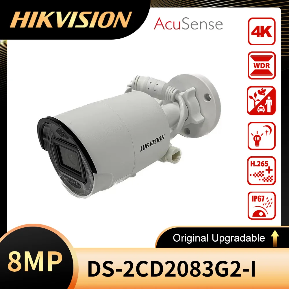 

Hikvision DS-2CD2083G2-I and DS-2CD2083G2-IU 4K AcuSense Bullet Security POE 8MP CCTV Camera with Human and Vehicle Alarm IP67