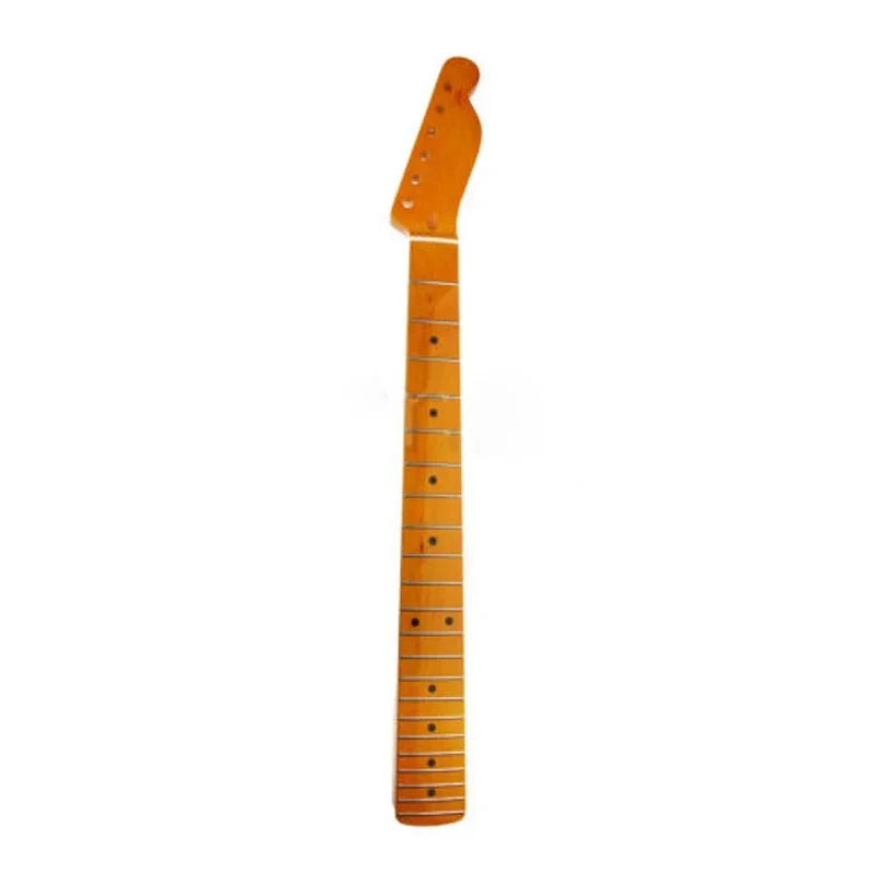 

DIY Eletric Guitar Neck Replacement Maple Neck For T L Style Electric Guitar Yellow Gloss Finish