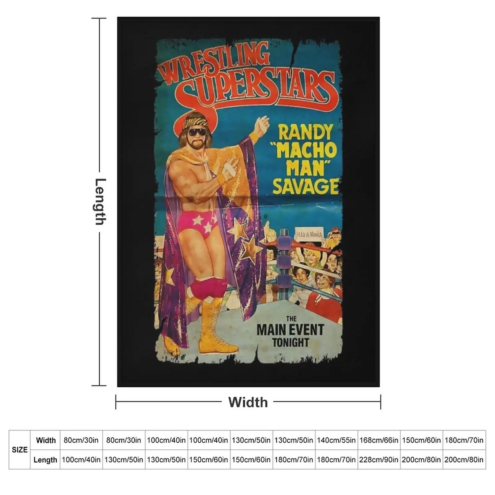 Vintage comedy retro classic actor 80s 90s sport wrestlers Wrestling 133 Throw Blanket
