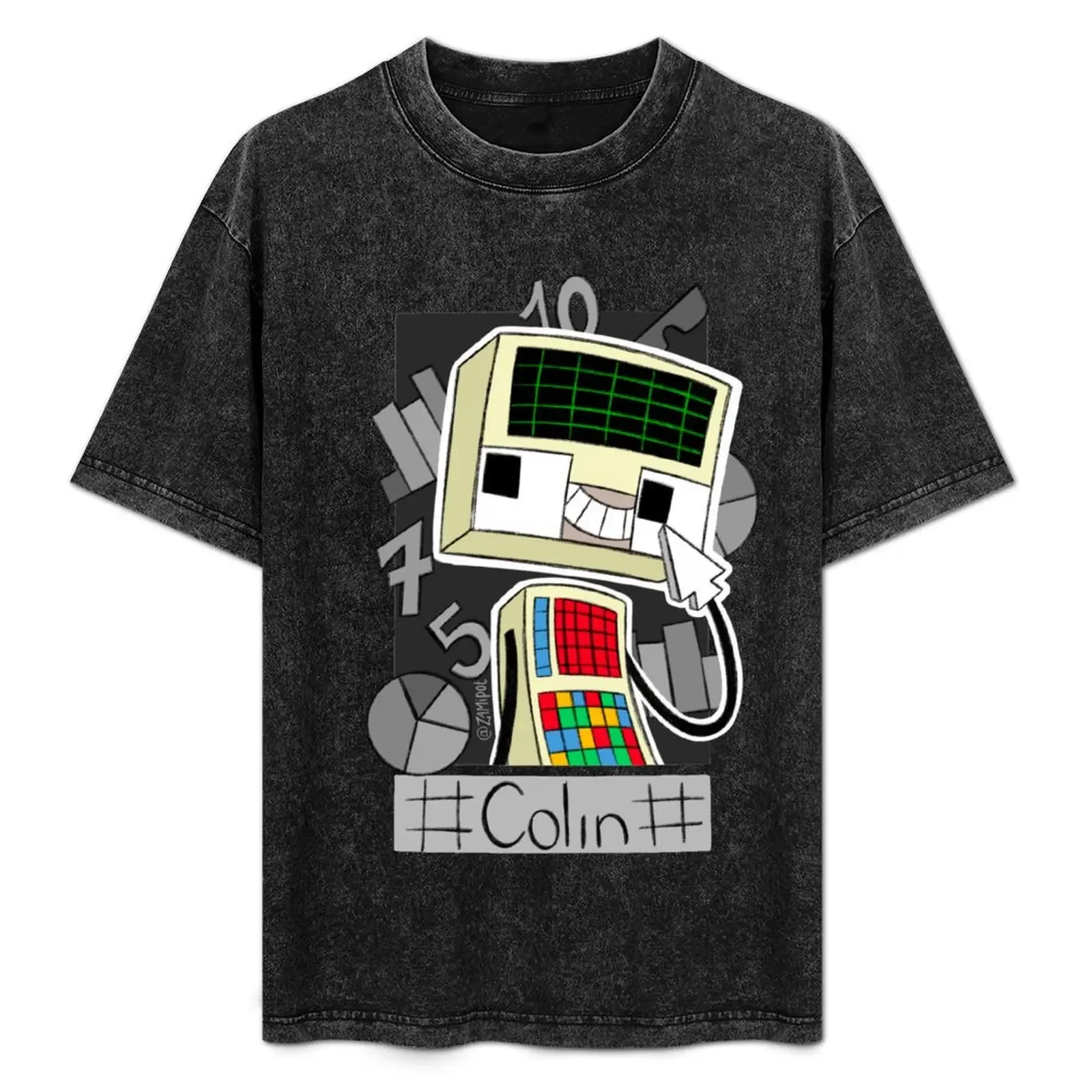 

[DHMIS] Colin the Computer T-Shirt Relaxed Fit Casual Short Sleeve Top