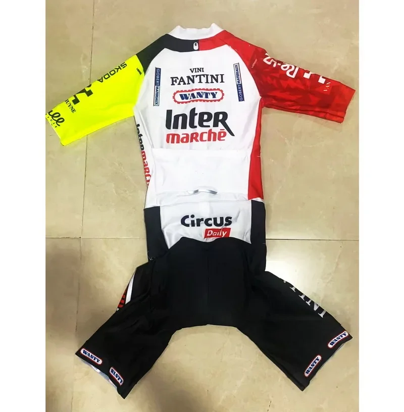 Baju Balap Sepeda LASER CUT Skinsuit 2025 INTERMARCHÉ-WANTY TEAM Bodysuit PENDEK PANJANG Jersey Bersepeda Pakaian Sepeda Maillot Ropa Ciclismo