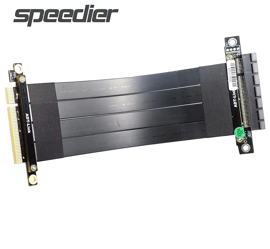 PCI-e x8 a x8 girare 180 gradi cavo di prolunga per montaggio piatto PCI Express 3.0 8x Riser Extender GPU 1U 2U scheda Video grafica del Server