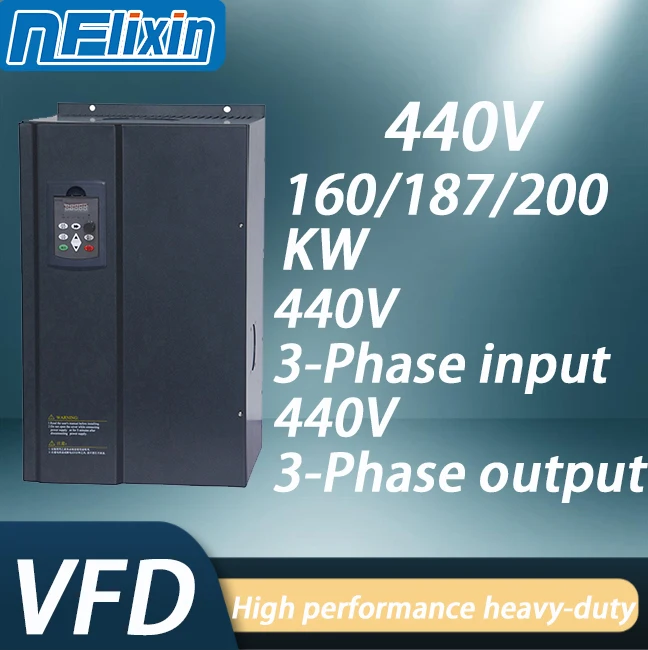 

HOT！ 440V VFD Variable Frequency Converter Inverter 440V 3P Input and 3P output 37/45/55/75/93/110/132/160/187/200KW