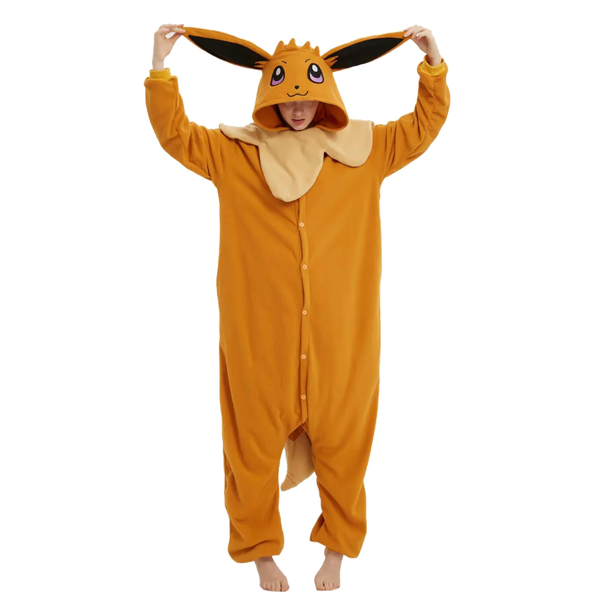 Eevee Pokemon Cosplay Kawaii Costume Onesie Pajamas For Halloween Cartoon Christmas One-Piece Kigurumi Anime Full Body Pijama