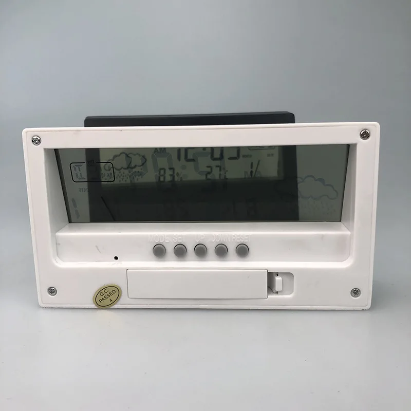 

WhiteLightMultifunctionalLCD DigitalAlarmClockElectronicDeskClockWith TemperatureAnd Humidity Meter For Home Desktop Decoration