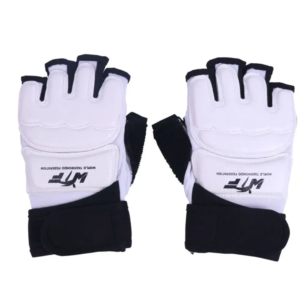 

Half Finger Boxing Gloves PU Leather Karate Muay Thai Training Taekwondo Gloves Foot Protector Punch Bag Training Gloves