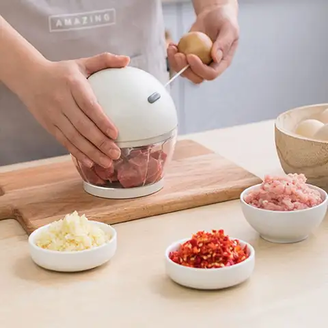 다기능 마늘 프레스 수동 식품 로프 프로세서, 야채 다지기 고기 슬라이서, 핸드 민서 도구, 500ml