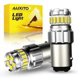 AUXITO 2 uds P21W BA15S LED Canbus 1156 BAY15D 1157 P21/5W bombillas LED T15 R5W luces de coche 6500K luces de freno blancas lámpara de marcha atrás DRL