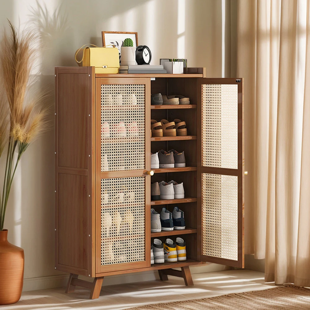 

5/7 ярусный шкаф для хранения обуви с дверцами, отдельно стоящая полка для обуви, деревянные полки для хранения обуви для входа в гостиную