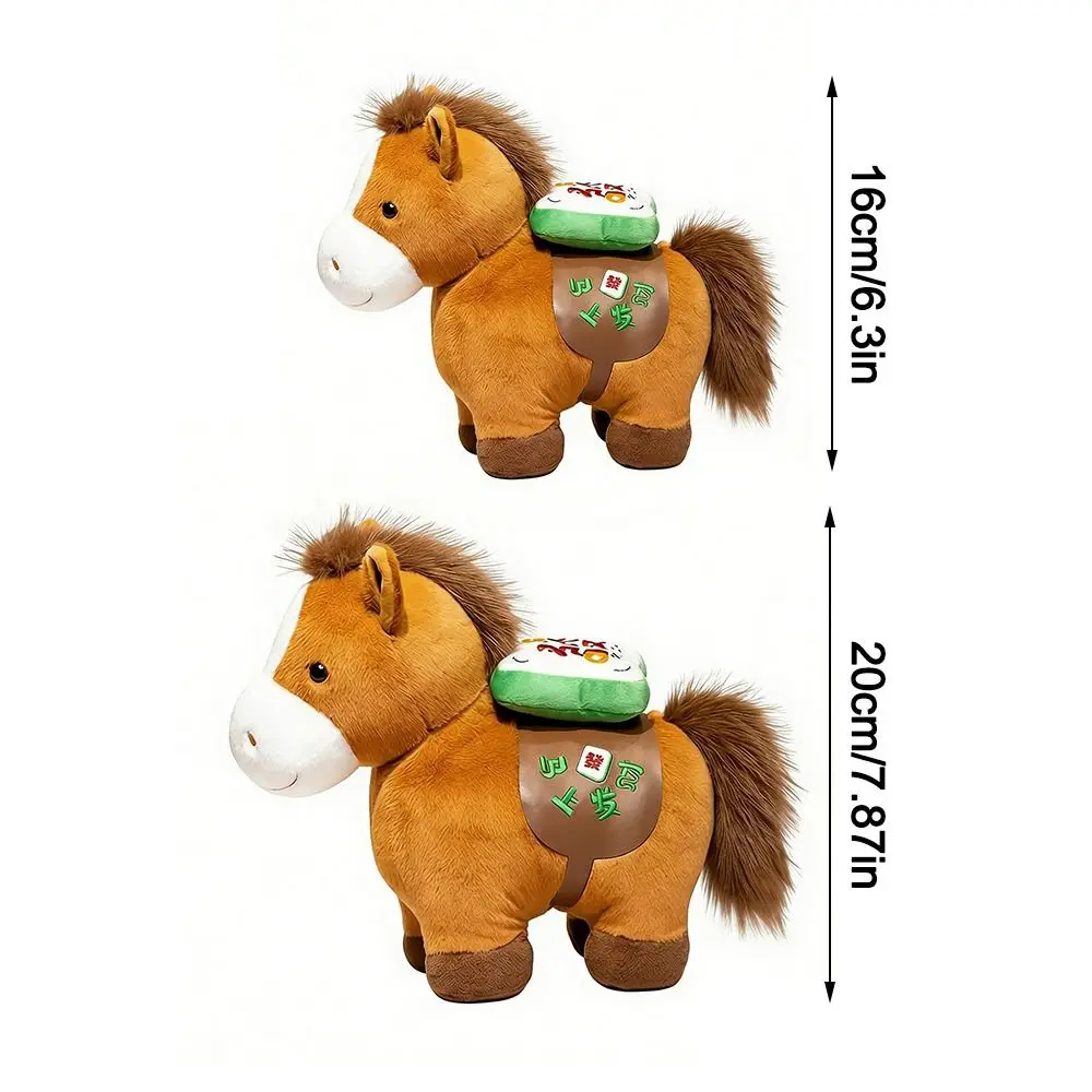 Suave 16 cm/20 cm Caballo de la suerte rojo Animal Premium Caballo 2026 Caballo del Zodíaco Colgante Decoración