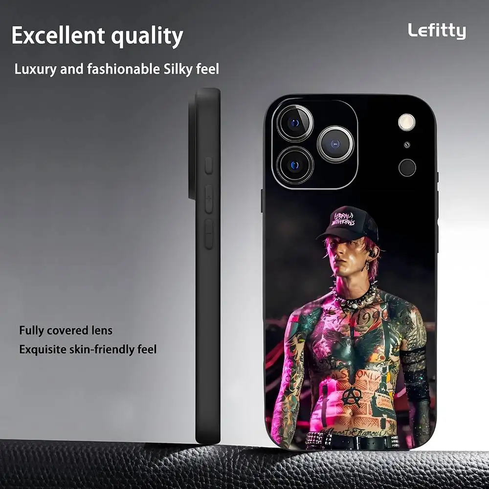 MGK m-machine pistolet k-kelly coque de téléphone pour iPhone 17 16 15 14 13 12 11 Pro Xs Max Mini XR X Plus coque souple givrée noire Funda