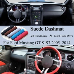 Suede Leather Dashmat Dashboard Cover Pad Dash Mat Car Accessories Sunshades For Ford Mustang GT500 S197 2005 2006 2007 – 2014