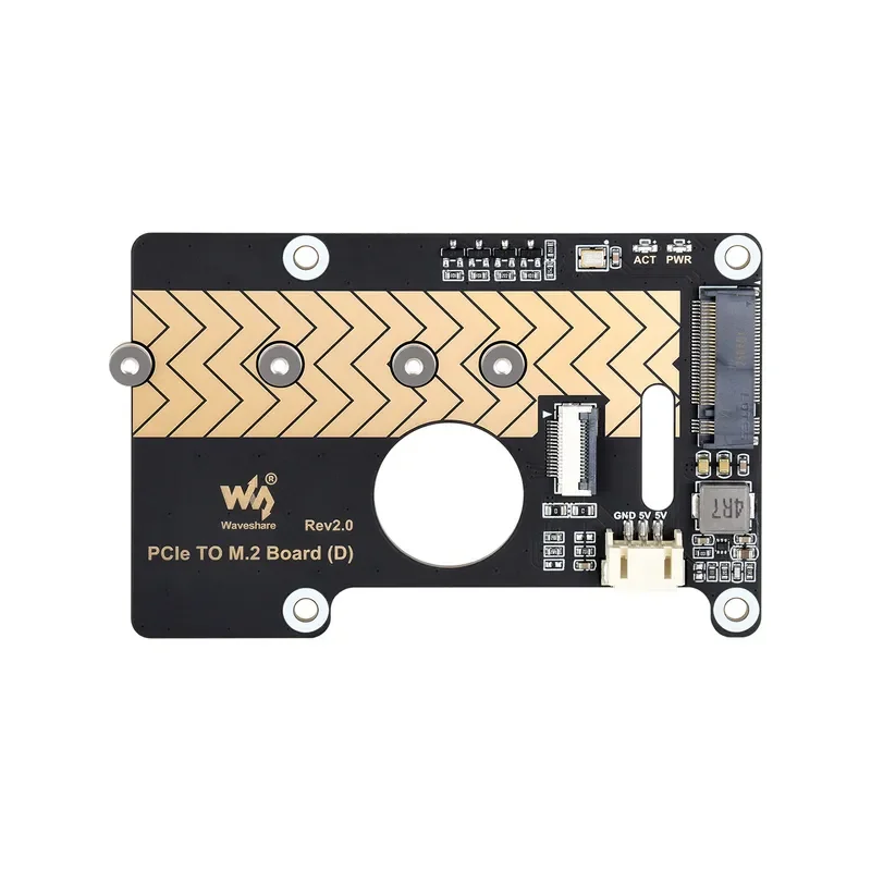 Raspberry Pi 5 PCIe to M.2 Adapter Board for Raspberry Pi 5 Supports NVMe Protocol Gen2 Gen3 Mode