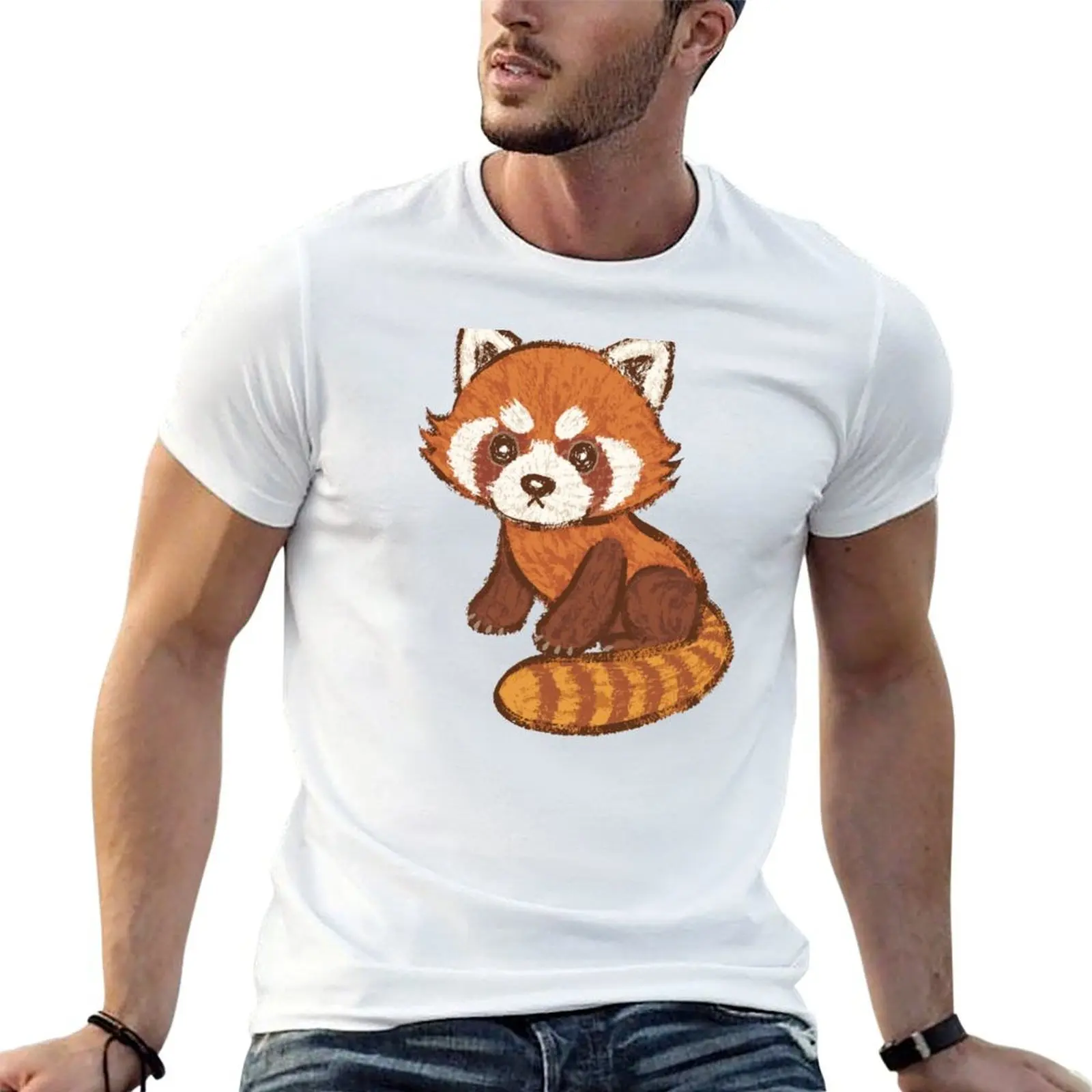 

Red Panda T-Shirt t shirts for man cotton soft anime tshirt T-Shirt