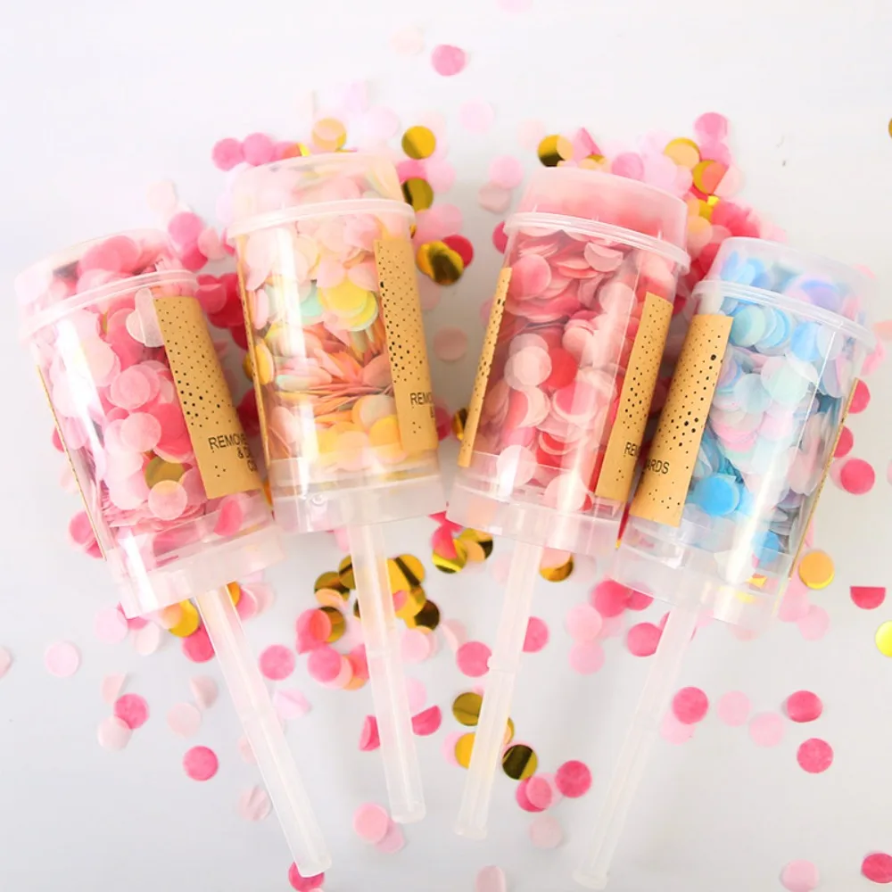 Pastel Colorful Anniversary Birthday Bridal Shower Exploding Party Supplies For Wedding Confetti Popper Confetti Decorations