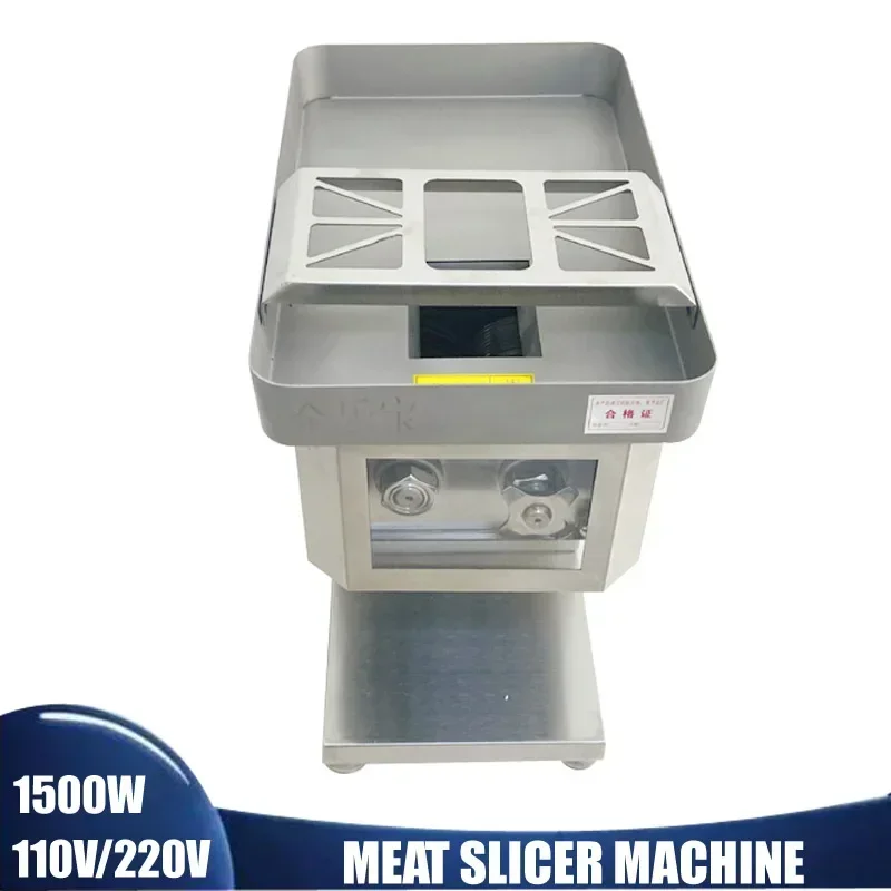 Automatic Slicer Commercial Cutter Stainless Steel Meat Slicing Machine Meat Shredded Diced Machine 110V 220V