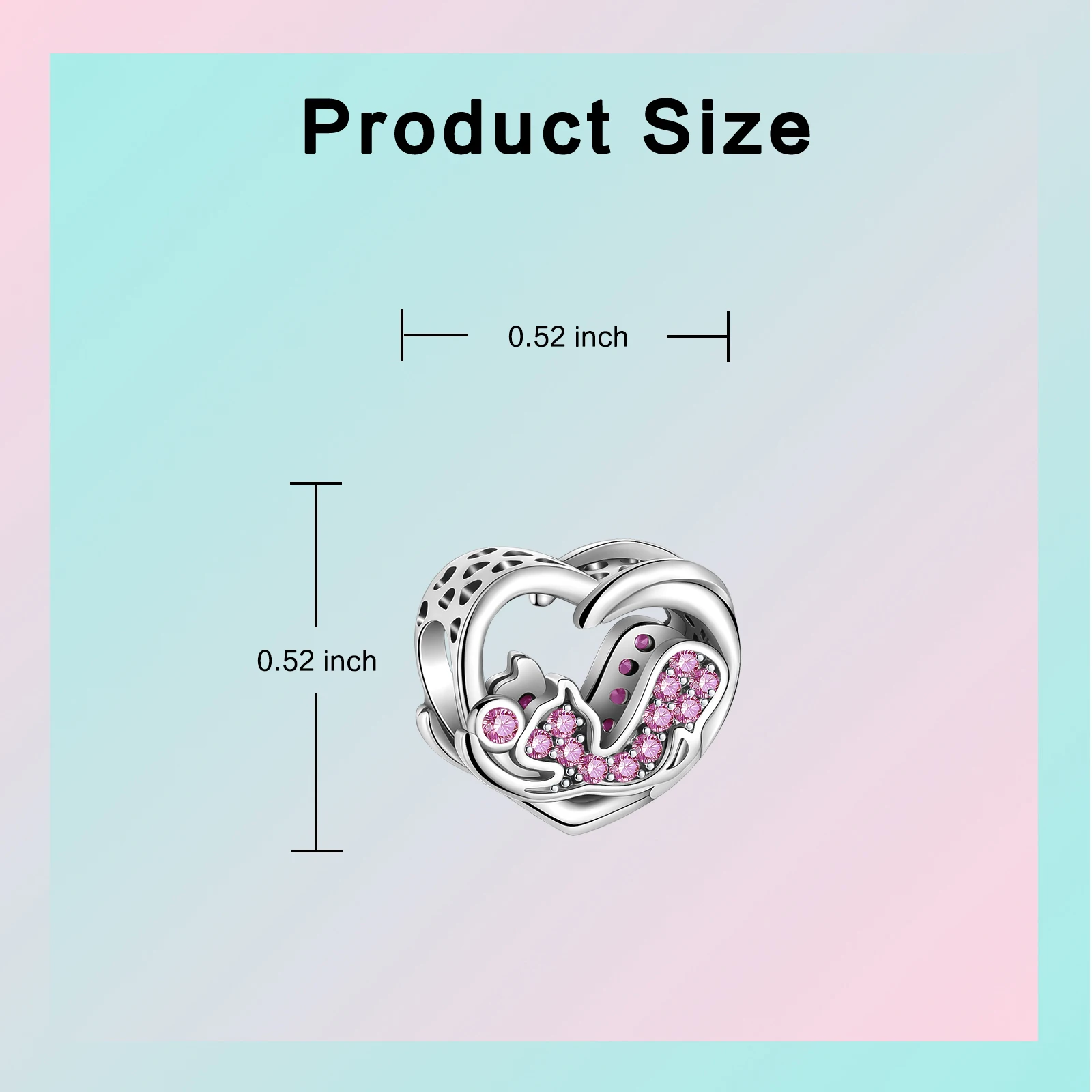 925 sterling silver Heart-shaped cutout Fit Original Pandora charm bead Charm Bracelet Necklace Trinket Diy Women Jewelry