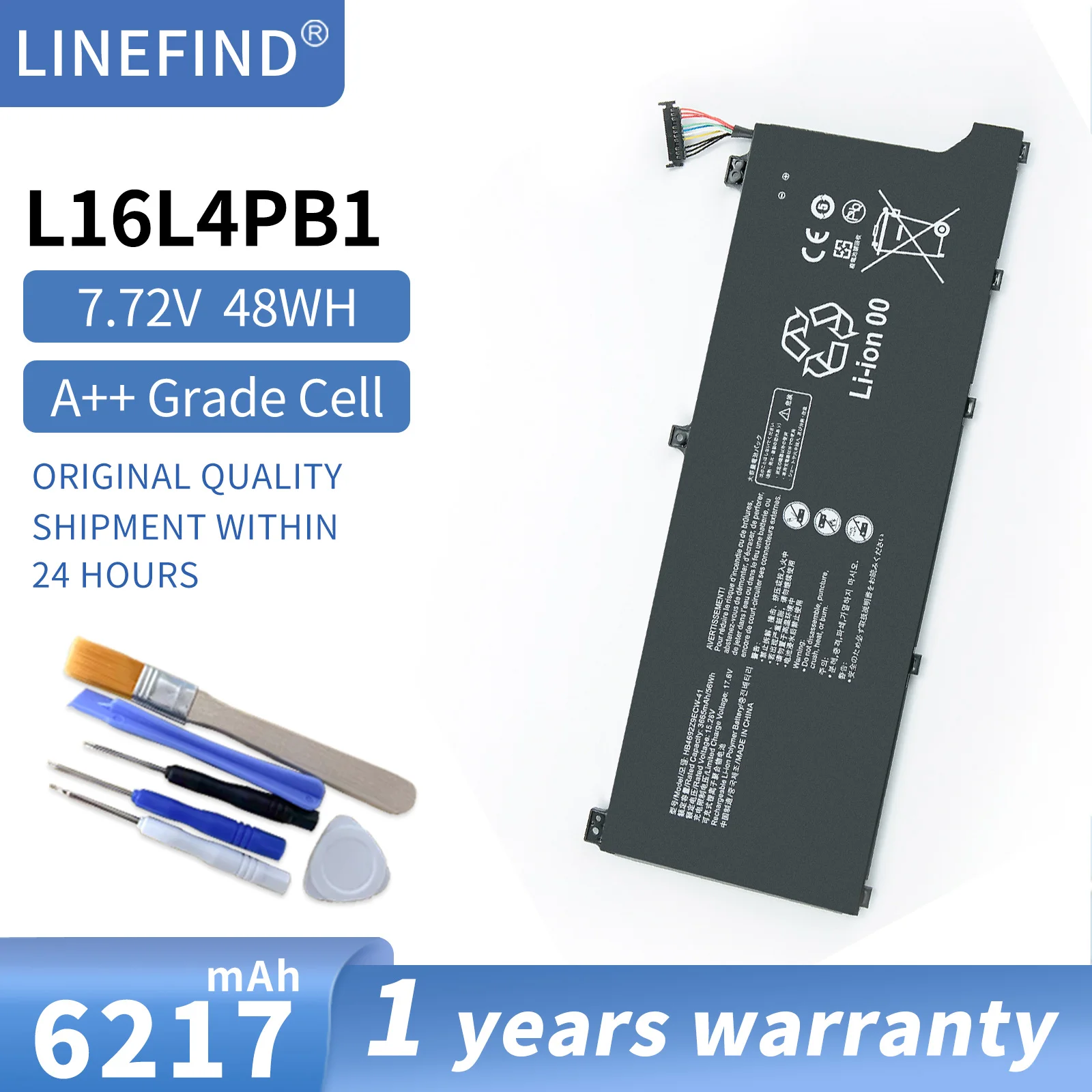 

L16L4PB1 Battery For Lenovo Yoga 720-13IKB 13IKBR 15IKB Yoga 730-13IKB L16C4PB1 5B10M52739 7.68V 48Wh Laptop