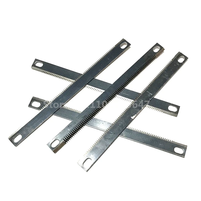 10 Pcs Vertical Packing Machine Cutting Blade Fine Tooth Blade 185x15x1.5mm Serrated Tools Knives Packing Machine Knife
