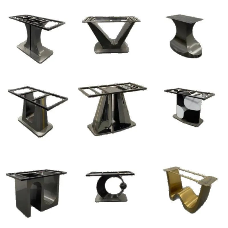 wrought iron table foot bracket, stainless steel table foot, rock slab table