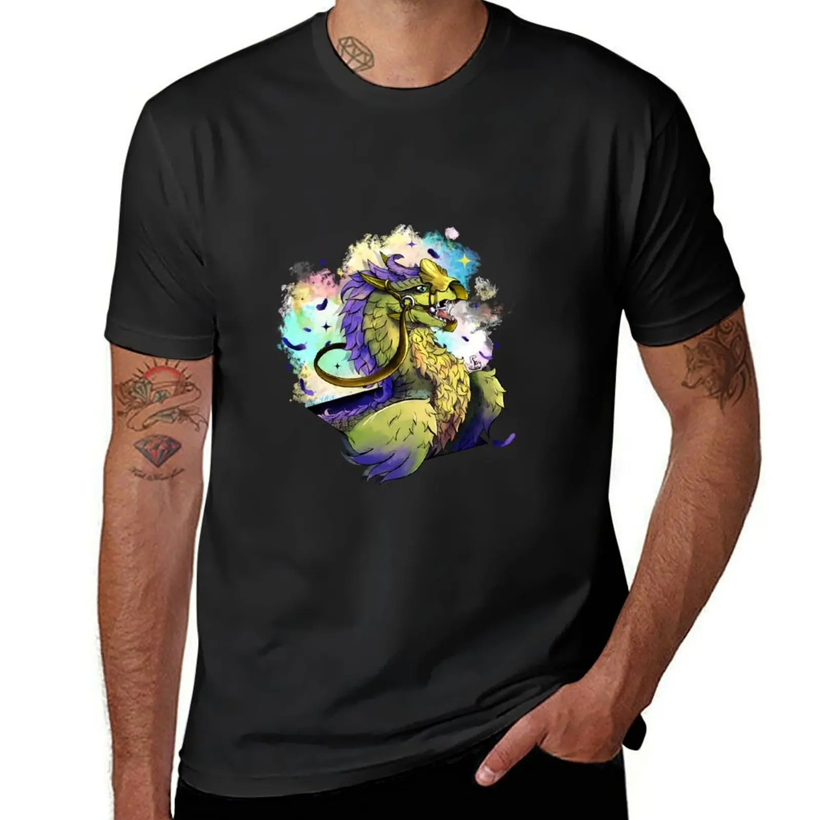 Dragon MHW profile T-shirt plain anime clothes customizeds plain white t shirts men