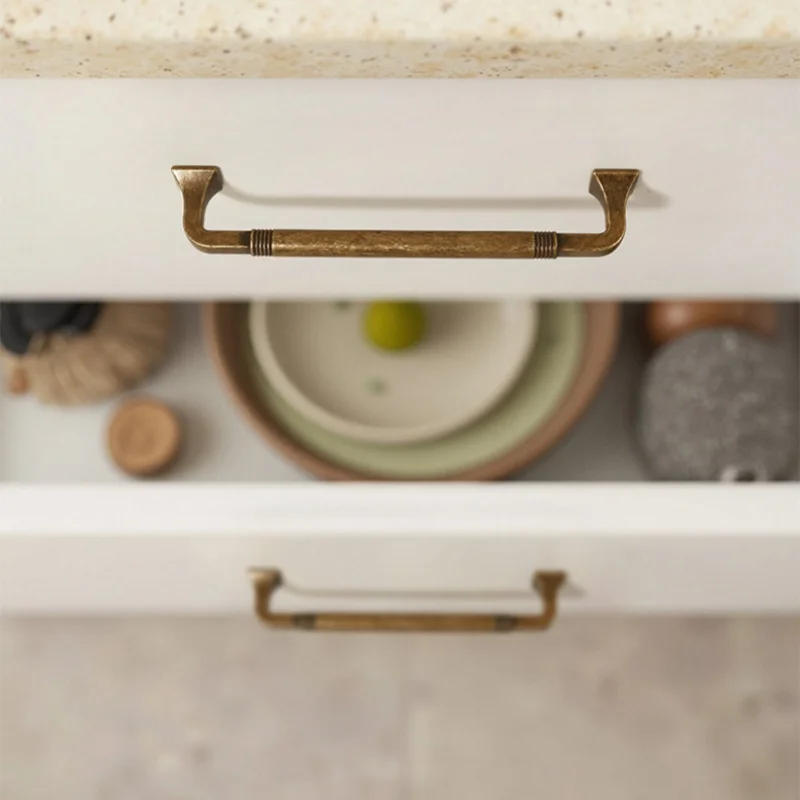 New Antique Kitchen Accessories Drawer Knobs Kitchen Cabinet Storage Handle Cupboard Closet Dresser Door Pulls Furniture Handles