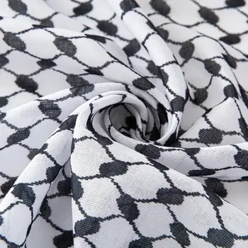 137*137公分 成人男士阿拉伯頭巾 棉質阿拉伯頭巾 提花穆斯林頭巾 阿拉伯服飾配件 6 最佳銷售 巴勒斯坦頭巾(阿拉伯頭巾) - №4