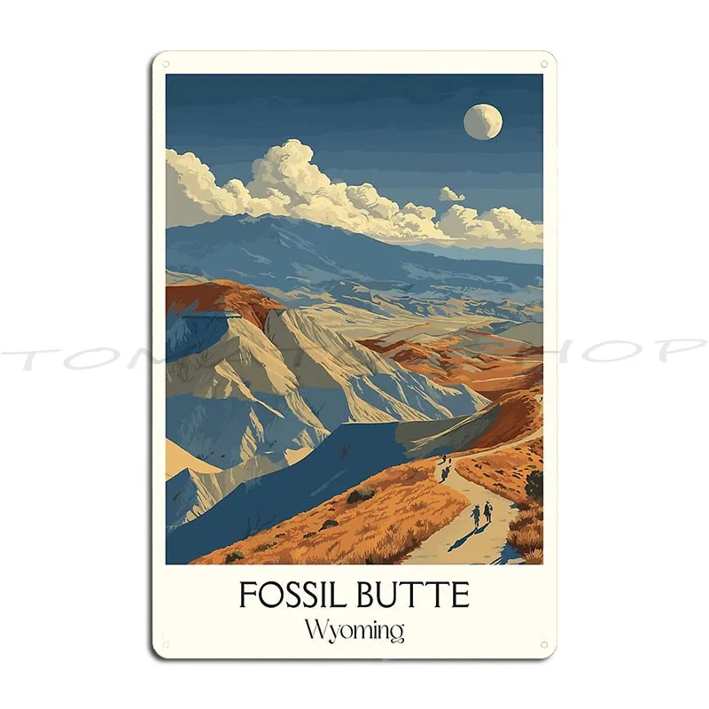 Fossil Butte National Monument Vintage Metal Signs Cinema Pub Wall Decor Create Tin Sign Poster