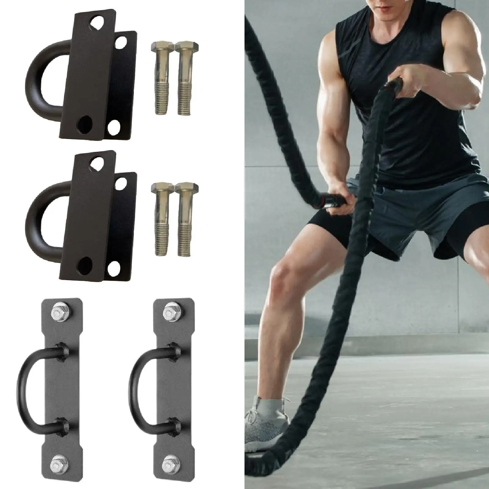 

Battle Rope Anchor Portable Ceiling Hook for Gymnastic Rings Workout Fitness