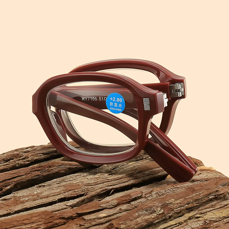 Finished Folding Photochromic Reading Glasses for Women Men Vintage Portable Anti Blue Light Eyewear Color Changing Sunglasses