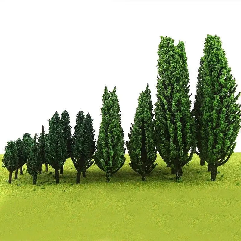 30/50PCS 미니어처 혼합 모델 나무 액세서리 DIY 모래 테이블/철도/인형 집 자연 녹색 식물 풍경 키트