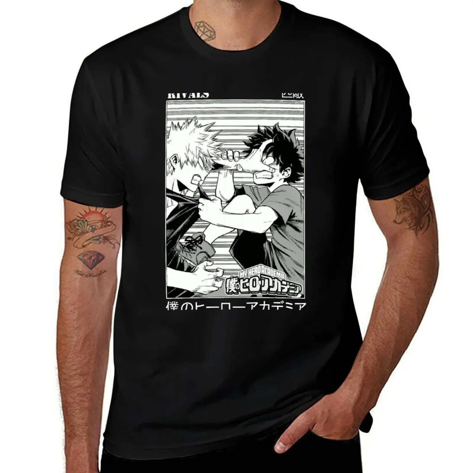 

Rivals Bakugo VS Midoriya BHA T-Shirt t shirts for man cotton funny g man t shirts for men mens graphic t shirts T-shirt