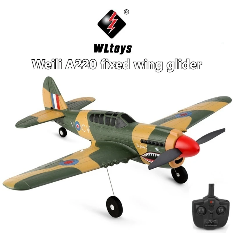 Nuovo Weili Xk A220 Quattro Canali Realistico P40 Fighter Aliante di Controllo Remoto Drone Ad Ala Fissa Modello di Aereo Giocattolo Con Giroscopio