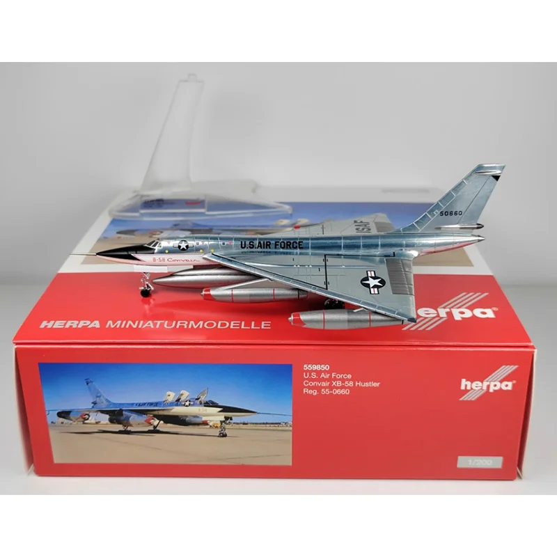 

Литой под давлением Herpa масштаб 1/200, США Air Force Convair XB-58 Thief Hypersonic Bomber, коллекция моделей, украшение для дисплея