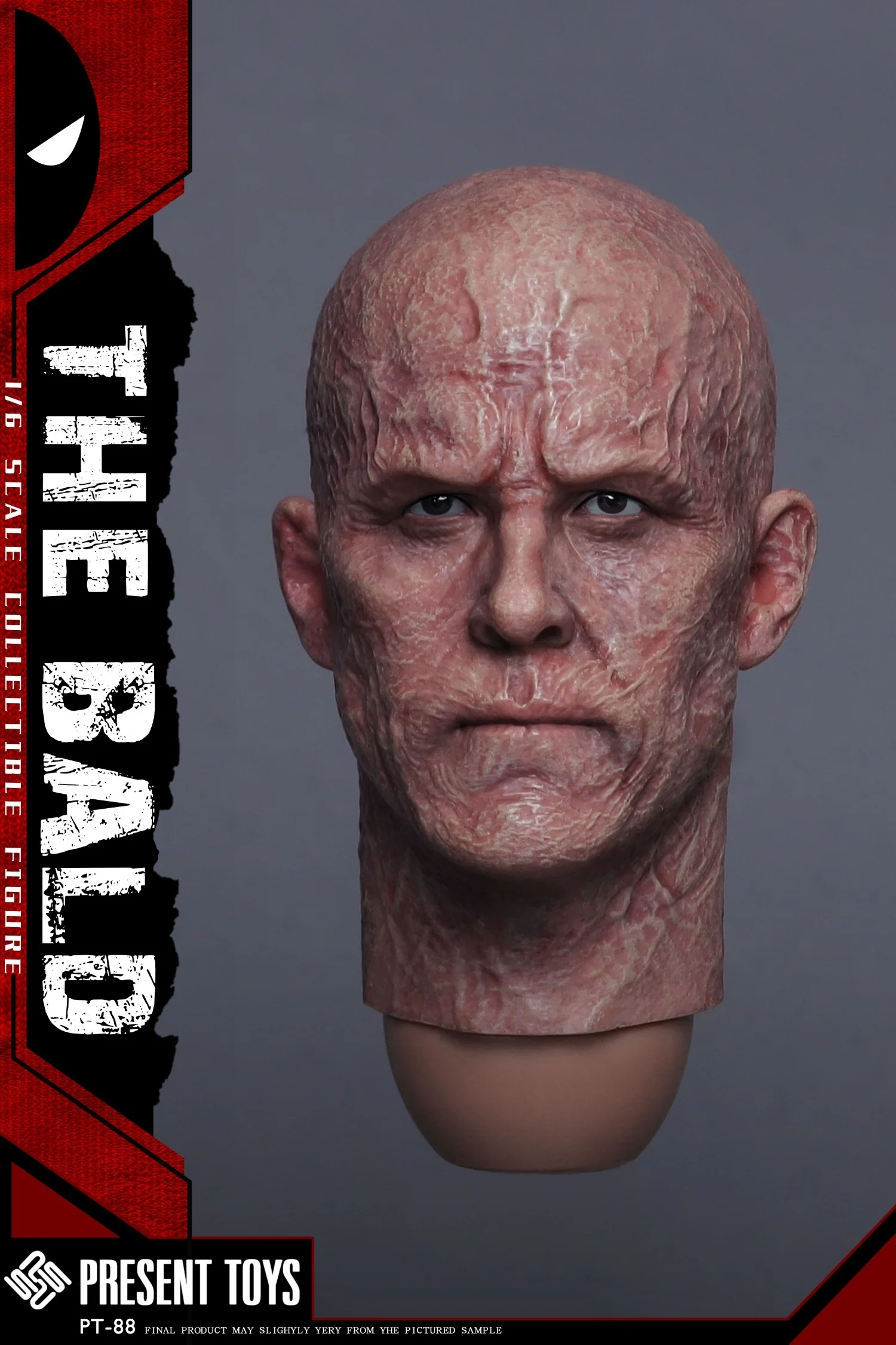 

PRESENT TOYS PT-SP88 1/6 Wade Scar Face Man Head Carving Model Toys Fit 12inches Figure